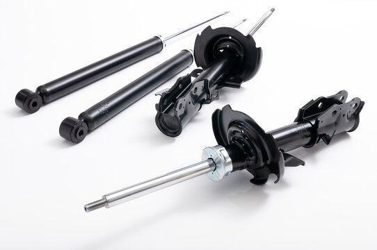 Car front and rear shock absorbers.