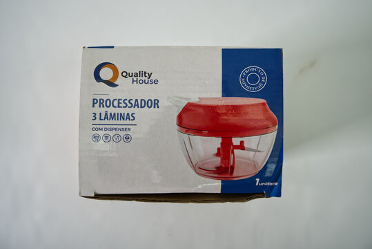 Suzano, Sao Paulo - Brazil - january 28, 2026: Food processor packaging box
