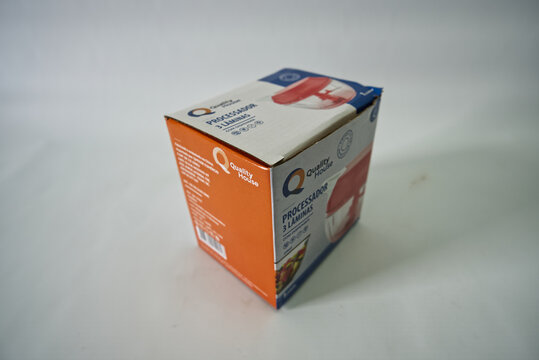 Suzano, Sao Paulo - Brazil - january 28, 2026: Food processor packaging box