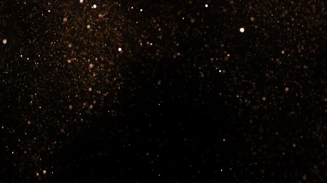 Super Slow Motion Shot of Glittering Golden Background at 1000fps.