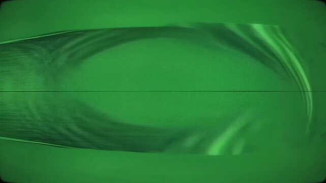 Digital glowing green screen display monitor electronic abstract technology background moody pixel signal wave graphic glitch pattern texture