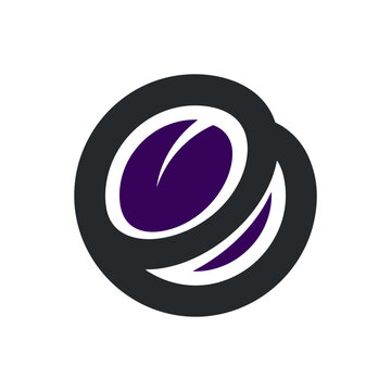 Modern Abstract Purple Swirl Logo Design.