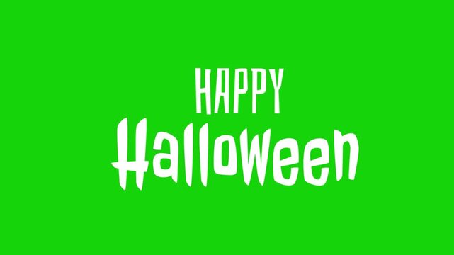 Happy Halloween Green Screen Text Animation Spooky Holiday Greeting