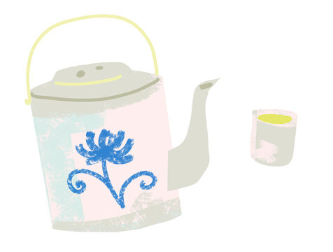 teapot and cup of tea