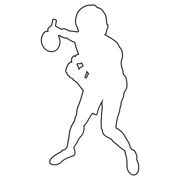 Line sketch of a table tennis player.