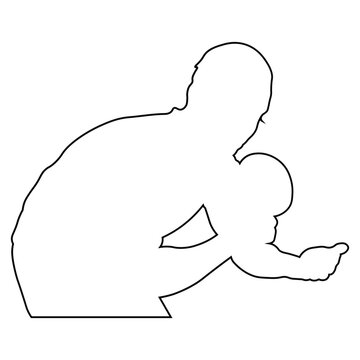 Line sketch of a table tennis player.