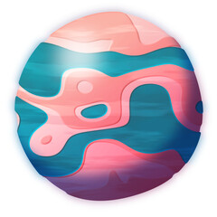 3D Pink Ringed Planet Isolated on Transparent Background PNG Cute Cartoon Saturn-Like Planet Asset for Space Graphic Design Pastel Pink Planet with Rings Transparent PNG Illustration © Arish