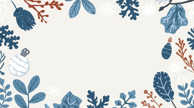 A flat design illustration of a winter element, perfect for winter decoration. The artwork features clean lines and simplified shapes, characteristic of flat design.