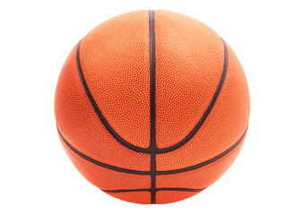 Fototapeta premium Orange basketball ball with a textured surface for sports and fitness games