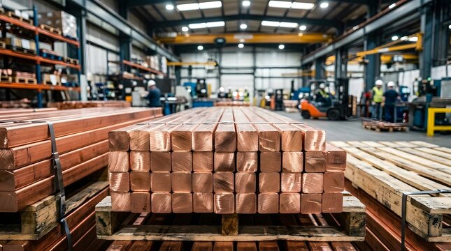 Large industrial warehouse filled with stacked cardboard boxes and organized inventory aisles, logistics, distribution, ecommerce fulfillment and supply chain management concept