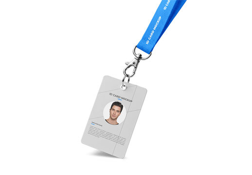 ID Card Mockup Template for Poster Design and Visual Campaign