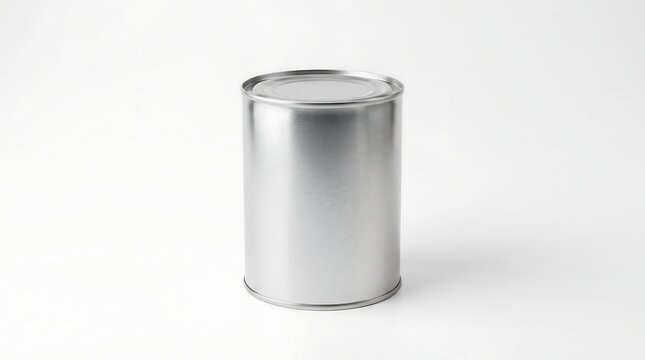 Silver cylindrical electrolytic capacitor isolated on a clean white background closeup