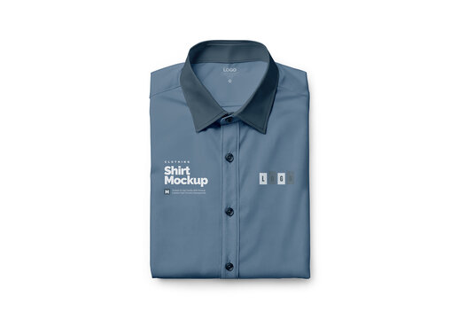 Folded Dress Shirt Mockup Design for Creative Agency and Brand Portfolio