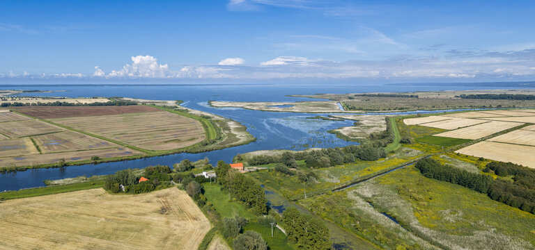 Mouth of the Nogat River into the Vistula Lagoon, northern Poland