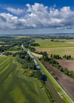 The Elbląg Canal, cutting across the landscape of Warmia and Masuria.