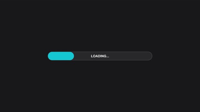 Minimalist loading bar animation with progress indicator for digital interfaces and web ui 4k