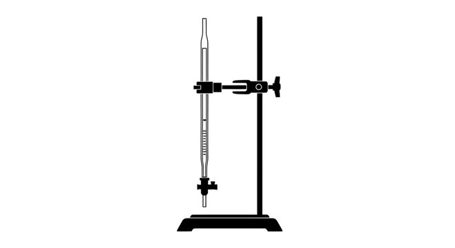 Burette on a laboratory stand