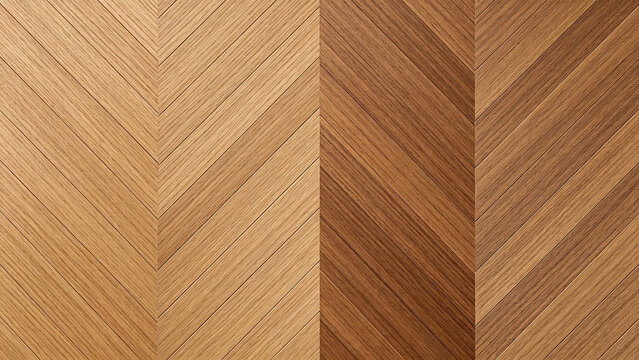 Wooden herringbone parquet in light oak and dark walnut, vertical split texture,Suitable for interior design.