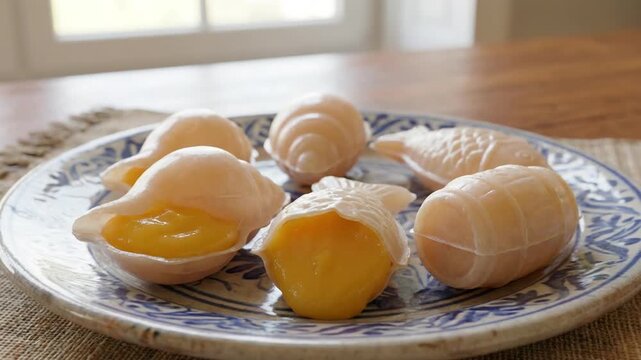 traditional portuguese sweet ovos moles de aveiro zoom out