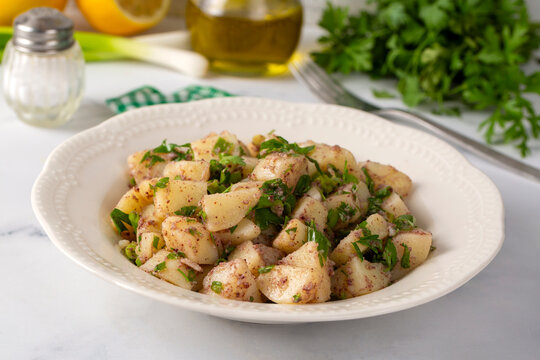 Delicious potato salad from Turkish cuisine