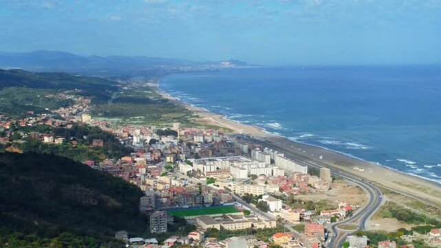 Algeria, village, mediterranean sea, africa, north africa, algiers, aerial africa, algeria village, algerian, african village, algeria tourism, aerial, arab, road, arabic, jijel, morning, african.