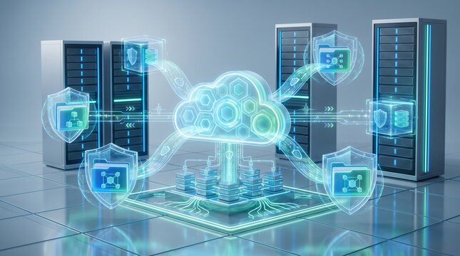 Cloud Computing Data Security Infrastructure with Secure Server Connectivity and Digital Network Protection Layers
