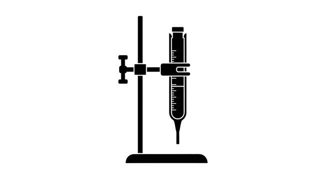 Burette on a laboratory stand