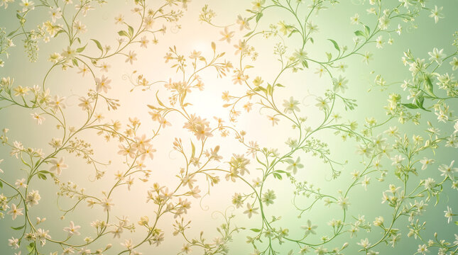 beautiful seamless  jasmine flower pattern texture background with soft backlight, for art, festival, nature, religion, invitation, web related concept
