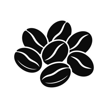 Group of roasted coffee beans stacked in a heap