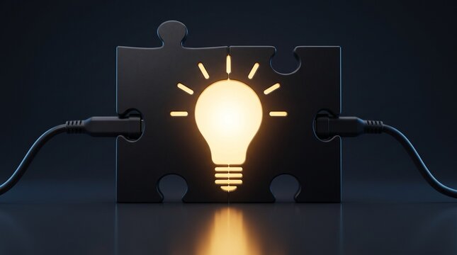 Creative Innovation and Bright Idea Concept with Glowing Light Bulb Representing Inspiration, Business Solutions and Breakthrough Thinking