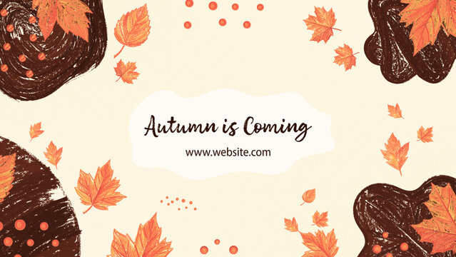 Cute Autumn Illustrated Title Intro &ndash; Cozy Fall Hand Drawn Leaves Opener for Seasonal Video