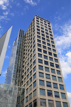 DORTMUND, GERMANY - SEPTEMBER 16, 2020: Harenberg City Center HCC office building in Dortmund, Germany. The building is used by Hays, AOK NordWest, Cassini and other companies.