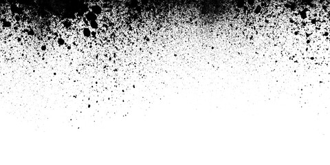 Obraz premium Black spray paint texture with a heavy splatter gradient on a white background