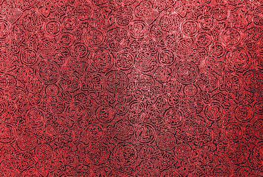Red pattern on black background, blank red texture on black paper  background