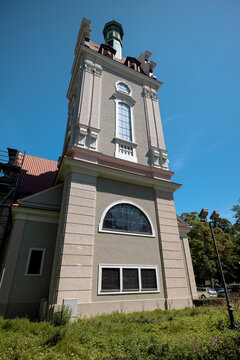 Sopot, Poland - July 16, 2026: Historic churches, villas, gardens and resort-era architecture characterize Sopot&rsquo;s leafy spa district near the Baltic waterfront.