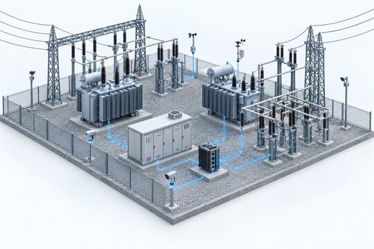 Secure electrical substation and industrial sensor network