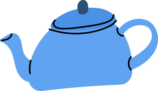 tea pot cute cartoon vector illustration