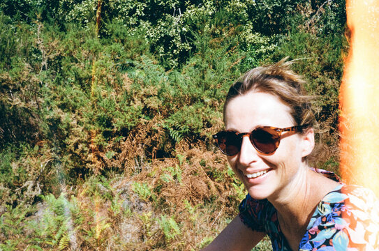 Happy riding a bike