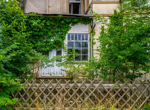 Detailfoto, Geb&auml;ude ist Teil des historischen M&uuml;hlenensembles in Wustrau, Fehrbellin, Brandenburg, Deutschland