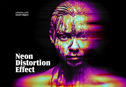 Neon Distortion Photo Effect