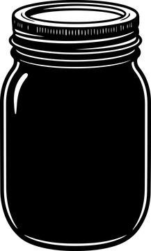 Vintage mason jar vector illustration