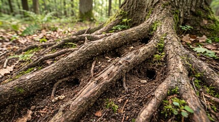 Obraz premium Ants on roots