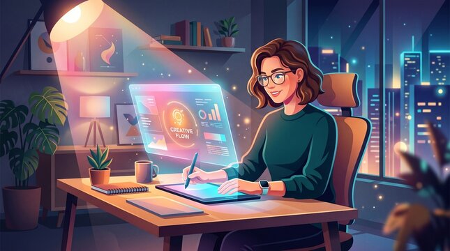 Designer working night