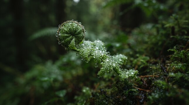 Fern frond dew