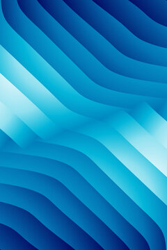 Abstract blue wavy background with smooth gradient layers