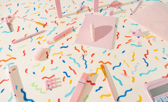 colorful  school supplies