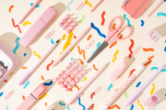 Pastel girlish stationary