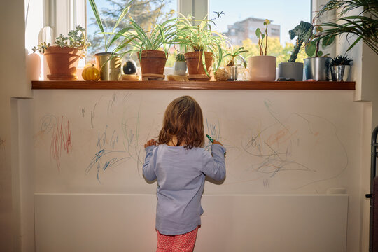 Child Draws on a Wall
