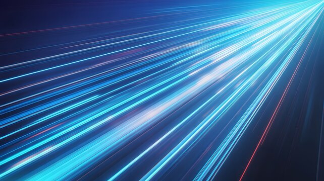 Abstract blue motion blur light streaks creating a dynamic sense of high velocity and modern energy