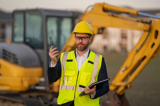 Investor civil engineer, construction manager or supervisor at a construction.